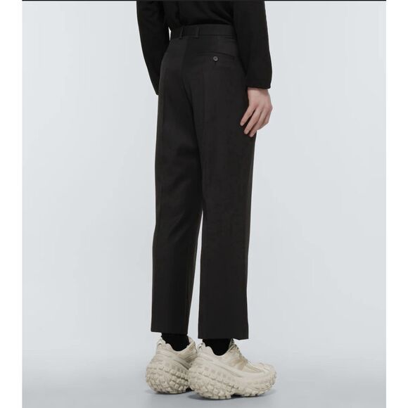 Balenciaga Wool & Mohair Straight Leg Ankle Pants- Unisex Size 52/ US 36 - Black